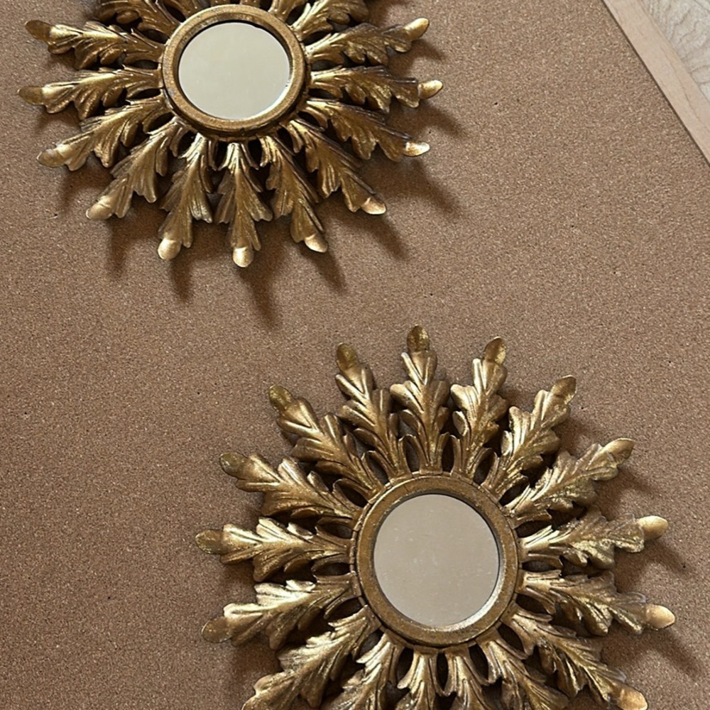 Gold Sunburst Wall Mirrors